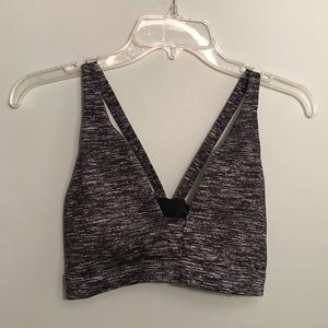 ||VSX SPORT DARK GREY V NECK SPORTS BRA||